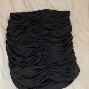 Black ruched skirt